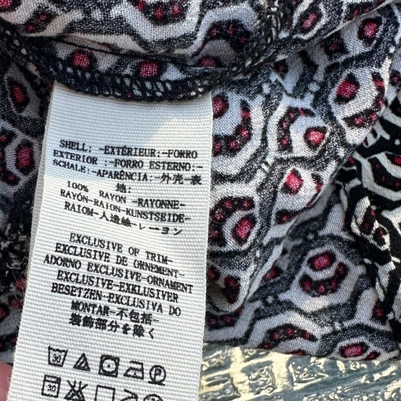 Free People skirt Nadia geometric print ruffle women’s size 6 - Picture 7 of 7